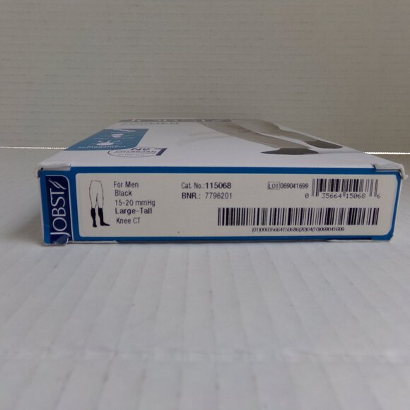 NWT New Medical Compression Stockings Large Tall 15-20mm Black Jobst Knee CT Men - Picture 4 of 11